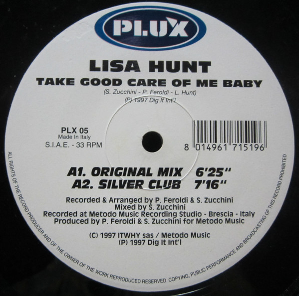 Lisa Hunt - Take Good Care Of Me Baby | Plux (PLX 05) - 3