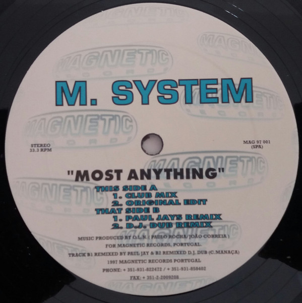 M. System - Most Anything | Magnetic Records (MAG 97 001) - main