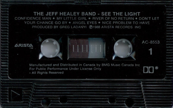 The Jeff Healey Band - See The Light | Arista (AC 8553) - 3