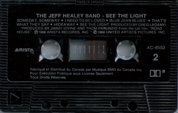 The Jeff Healey Band - See The Light | Arista (AC 8553) - 4