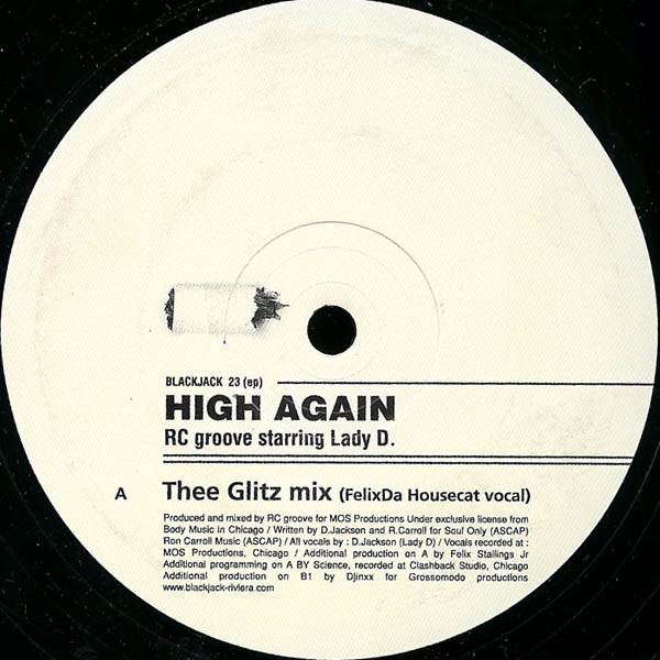 RC Groove Starring Lady D - High Again | Black Jack (BLACKJACK 023) - 3 RC Groove Starring Lady D - High Again | Black Jack (BLACKJACK 023) - 3