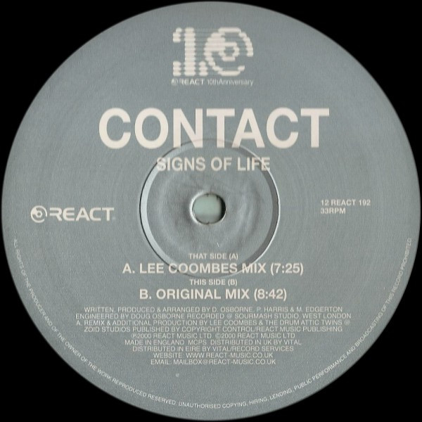 Contact - Signs Of Life | React (12 REACT 192) - main Contact - Signs Of Life | React (12 REACT 192) - main