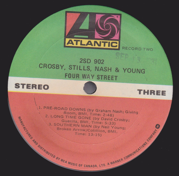 Crosby, Stills, Nash & Young - 4 Way Street | Atlantic (2SD 902) - 4