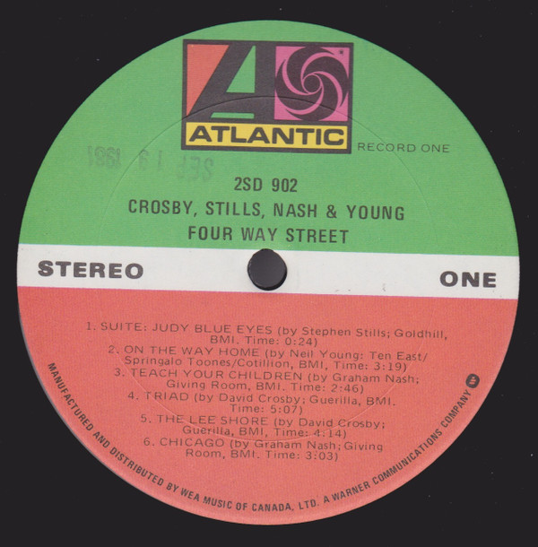 Crosby, Stills, Nash & Young - 4 Way Street | Atlantic (2SD 902) - 2