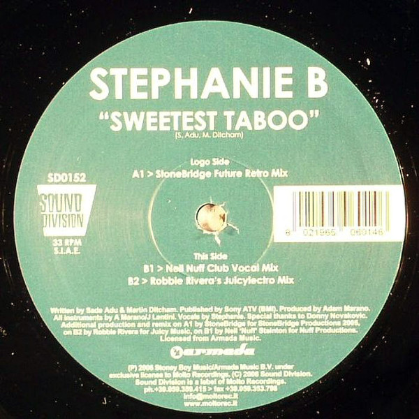 Stephanie B - Sweetest Taboo | Sound Division (SD0152) - main