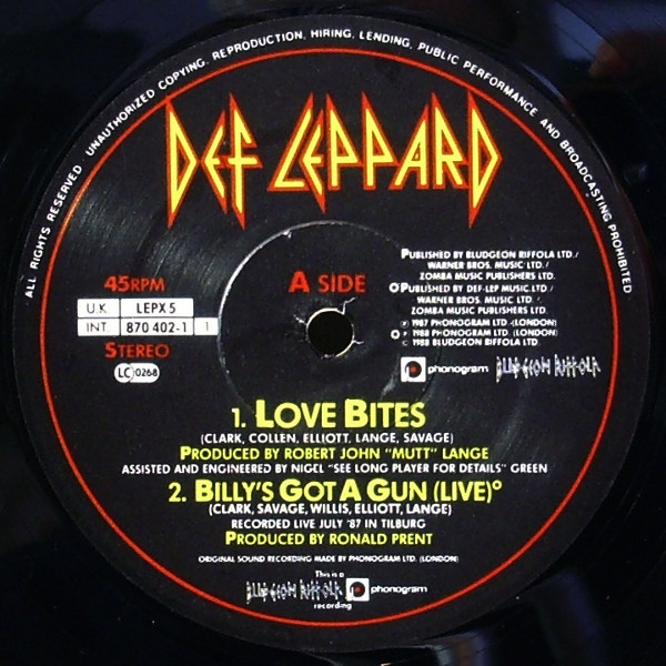 Def Leppard - Love Bites | Bludgeon Riffola (LEPX 5) - 3