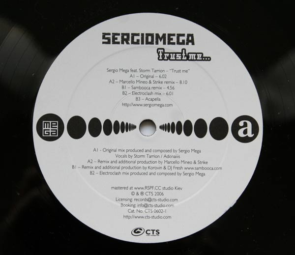 Sergiomega - Trust Me | CTS records (CTS 0602-1)