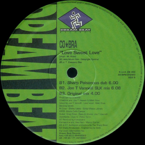 CO*BRA - Love Sweet Love | Dream Beat (DB 052) - 4