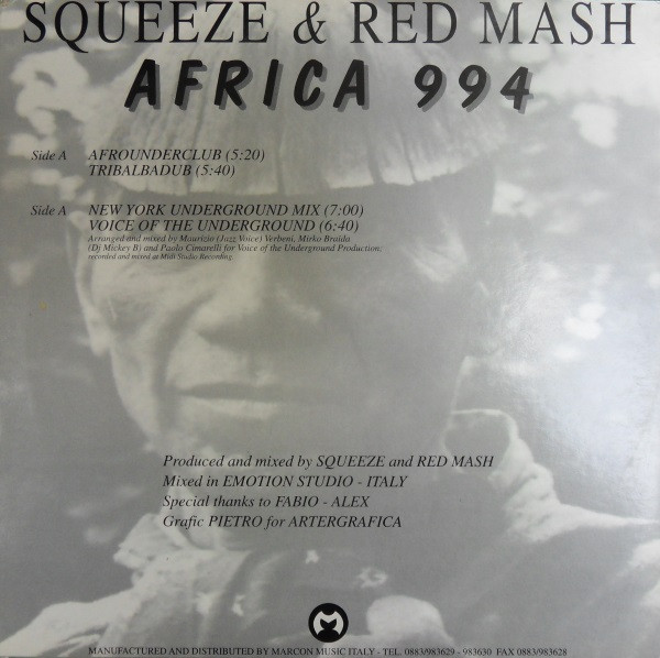 Squeeze & Red Mash - Africa 994 | Marcon Music (MRC 033) - 4