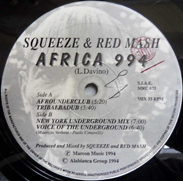 Squeeze & Red Mash - Africa 994 | Marcon Music (MRC 033) - 2