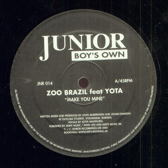Zoo Brazil - Make You Mine | Junior Boy's Own (JNR 014) - main Zoo Brazil - Make You Mine | Junior Boy's Own (JNR 014) - main