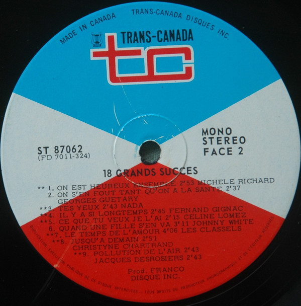 Various - 18 Grands Succès | Trans-Canada (ST-87062) - 4