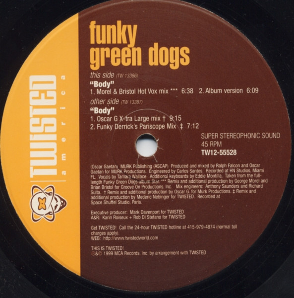 Funky Green Dogs - Body | Twisted America Records (TW12-55528) - 2 Funky Green Dogs - Body | Twisted America Records (TW12-55528) - 2