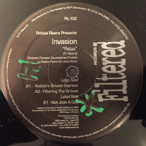 Robbie Rivera Presents Invasion - Relax | Filtered Records (FIL-102) - 5 Robbie Rivera Presents Invasion - Relax | Filtered Records (FIL-102) - 5