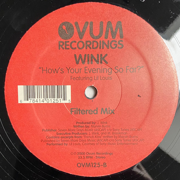 Wink Featuring Lil Louis - How's Your Evening So Far? | Ovum Recordings (OVM125) - 2 Wink Featuring Lil Louis - How's Your Evening So Far? | Ovum Recordings (OVM125) - 2