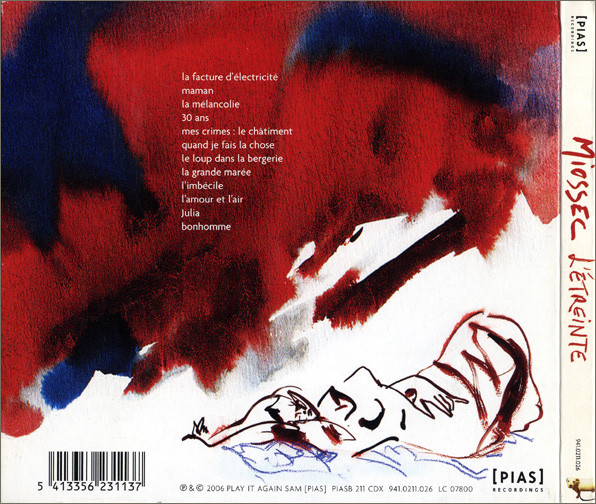 Miossec - L'Étreinte | [PIAS] Recordings (PIASB 211 CDX) - 2