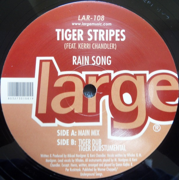 Tiger Stripes Feat. Kerri Chandler - Rain Song | Large Records (LAR-108) - main