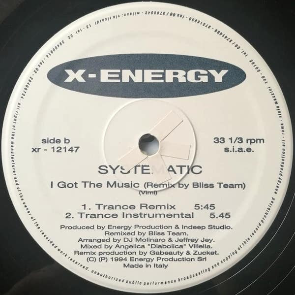 Systematic - I Got The Music (Remix) | X-Energy Records (XR-12147) - 4