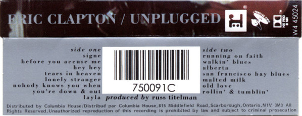 Eric Clapton - Unplugged | Reprise Records (W4 45024) - 2 Eric Clapton - Unplugged | Reprise Records (W4 45024) - 2