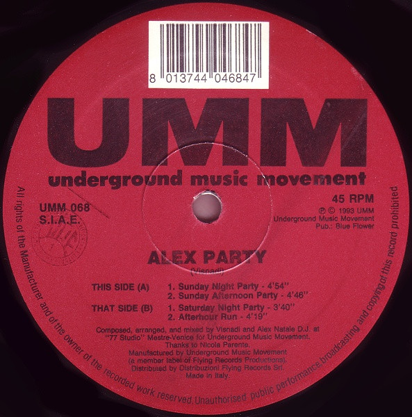 Alex Party - Alex Party | UMM (UMM 068) - main