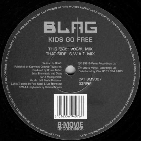 Blag - Kids Go Free | B-Movie Recordings (BMV007) - main