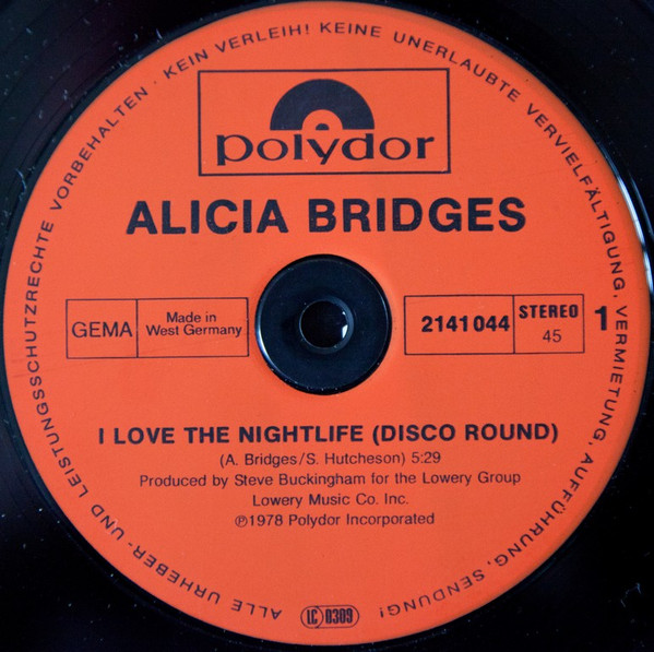 Alicia Bridges - I Love The Nightlife | Polydor (2141 044) - 2