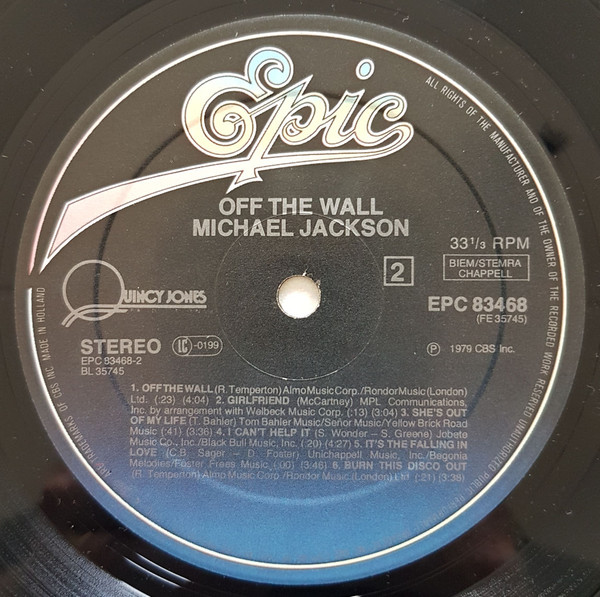 Michael Jackson - Off The Wall | Epic (EPC 83468) - 7