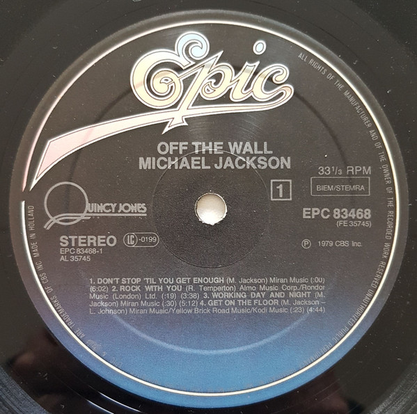 Michael Jackson - Off The Wall | Epic (EPC 83468) - 6
