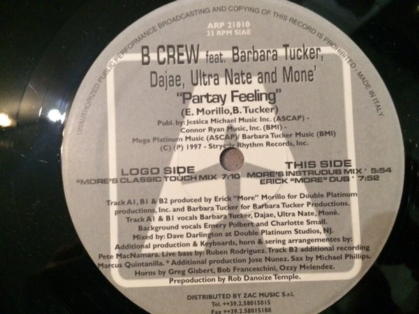B Crew Featuring Barbara Tucker - Partay Feeling | Airplane! Records (ARP 21010) - 2 B Crew Featuring Barbara Tucker - Partay Feeling | Airplane! Records (ARP 21010) - 2