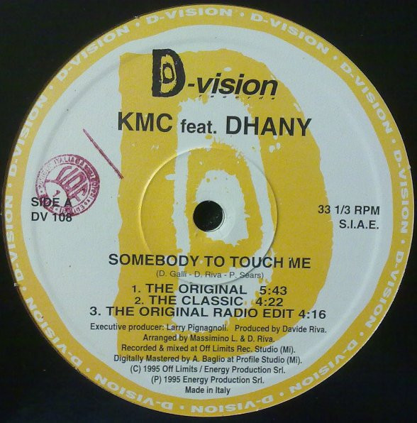 KMC & Dhany - Somebody To Touch Me | D:vision Records (DV 108) - 2 KMC & Dhany - Somebody To Touch Me | D:vision Records (DV 108) - 2