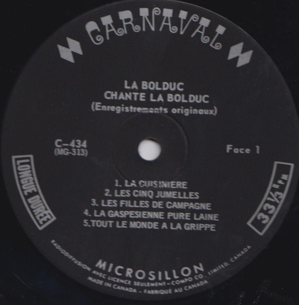 La Bolduc - La Bolduc Chante La Bolduc | Carnaval (C-434) - 3 La Bolduc - La Bolduc Chante La Bolduc | Carnaval (C-434) - 3