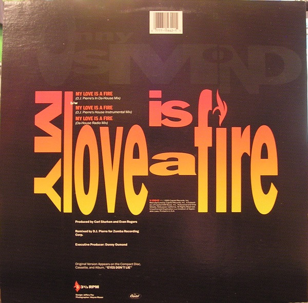 Donny Osmond - My Love Is A Fire (DJ Pierre Remixes) | Capitol Records (V-15642) - 2 Donny Osmond - My Love Is A Fire (DJ Pierre Remixes) | Capitol Records (V-15642) - 2