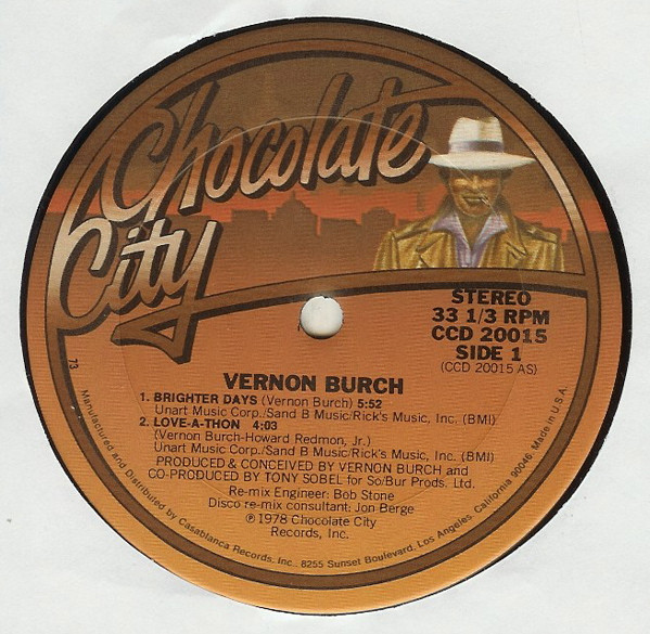 Vernon Burch - Brighter Days / Love-A-Thon | Chocolate City (CCD 20015) - main Vernon Burch - Brighter Days / Love-A-Thon | Chocolate City (CCD 20015) - main