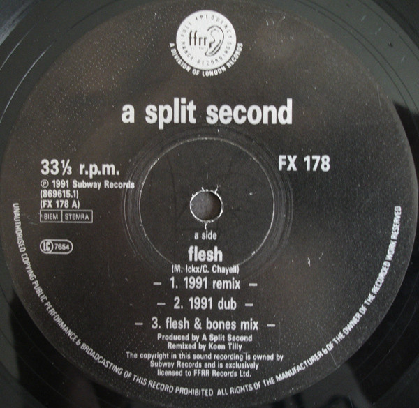 A Split - Second - Flesh (31 Minutes Of Belgium Hardcore Madness) | FFRR (FX 178) - 2
