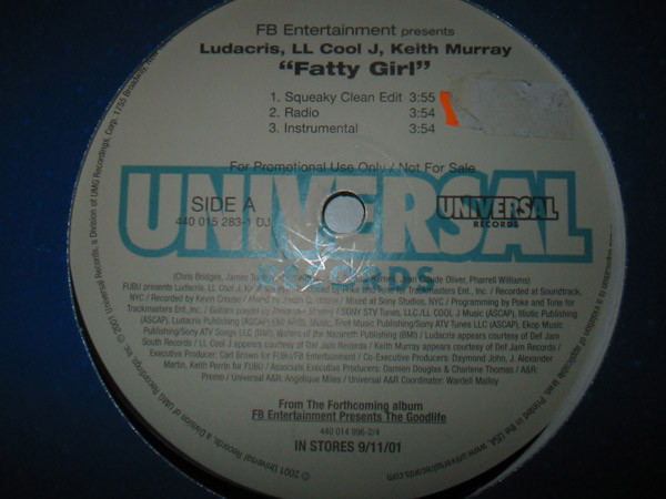 Ludacris , LL Cool J , Keith Murray - Fatty Girl | Universal Records (440 015 283-1) - main