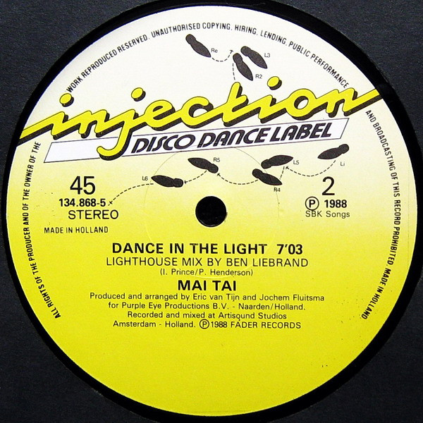 Mai Tai - Dance In The Light | Injection Disco Dance Label (134.868-5) - 4
