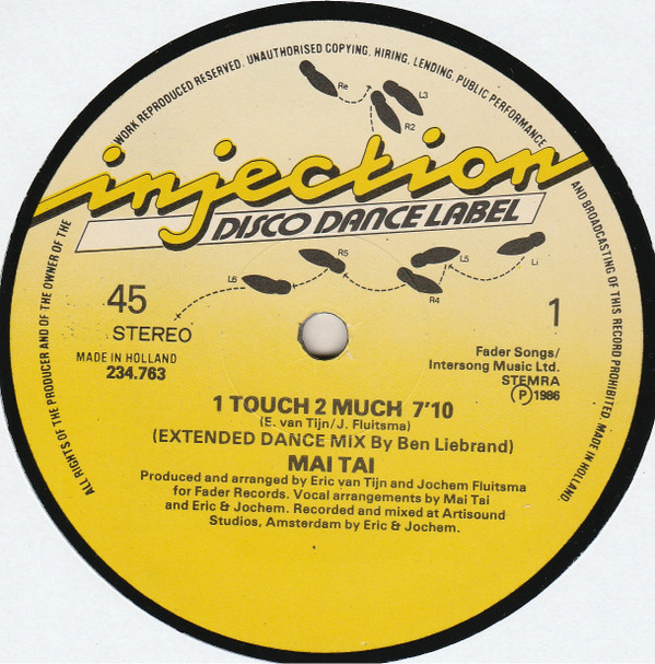 Mai Tai - 1 Touch 2 Much | Injection Disco Dance Label (234.763) - 3 Mai Tai - 1 Touch 2 Much | Injection Disco Dance Label (234.763) - 3