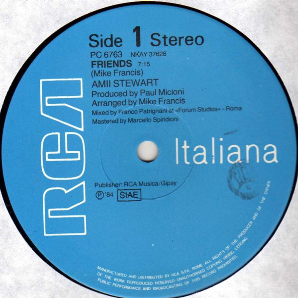 Amii Stewart - Friends (Extended Version) | RCA (PC 6763) - 3