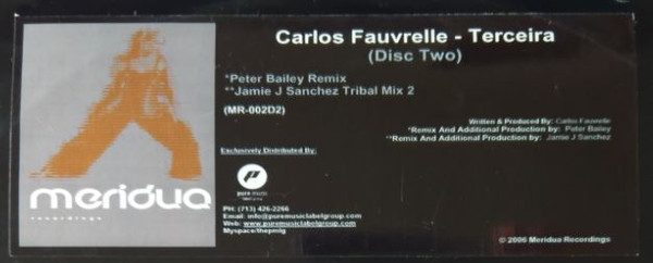 Carlos Fauvrelle - Terceira | Meridua Recordings (MR 002D2)