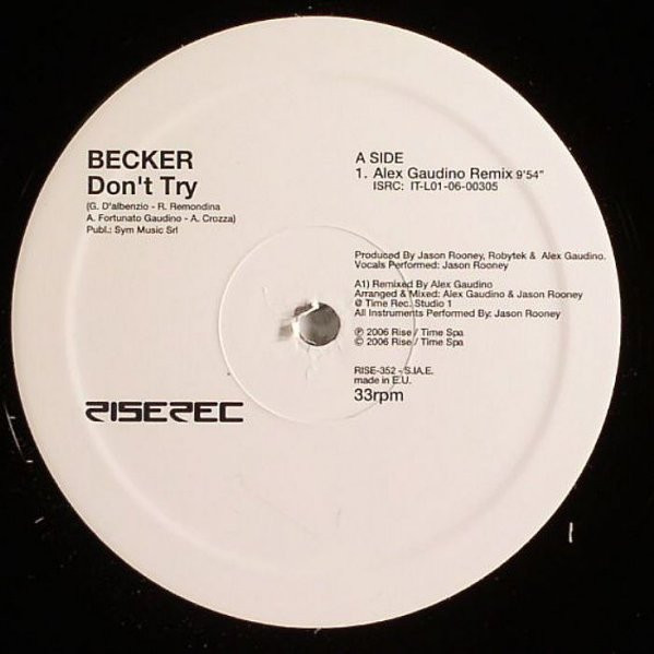 Becker - Don't Try | Rise (RISE-352) - main