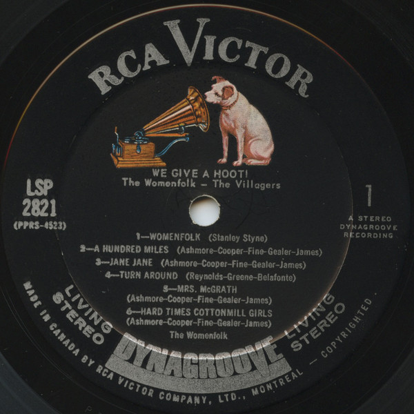 The Womenfolk , The Villagers - We Give A Hoot! | RCA Victor (LSP 2821) - 3 The Womenfolk , The Villagers - We Give A Hoot! | RCA Victor (LSP 2821) - 3