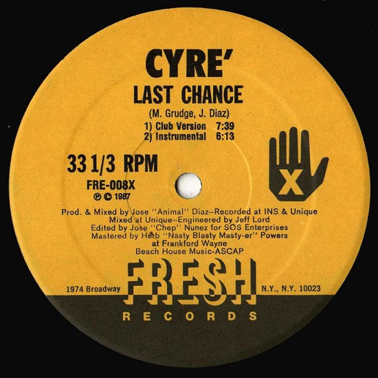Cyré - Last Chance | Fresh Records (FRE-8) - 3 Cyré - Last Chance | Fresh Records (FRE-8) - 3