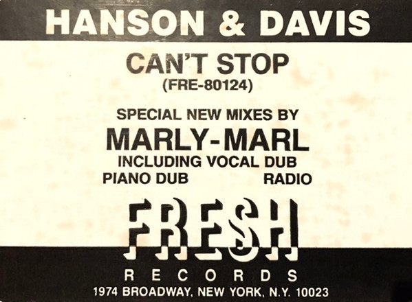 Hanson & Davis - Can't Stop | Fresh Records (FRE-80124) - 3