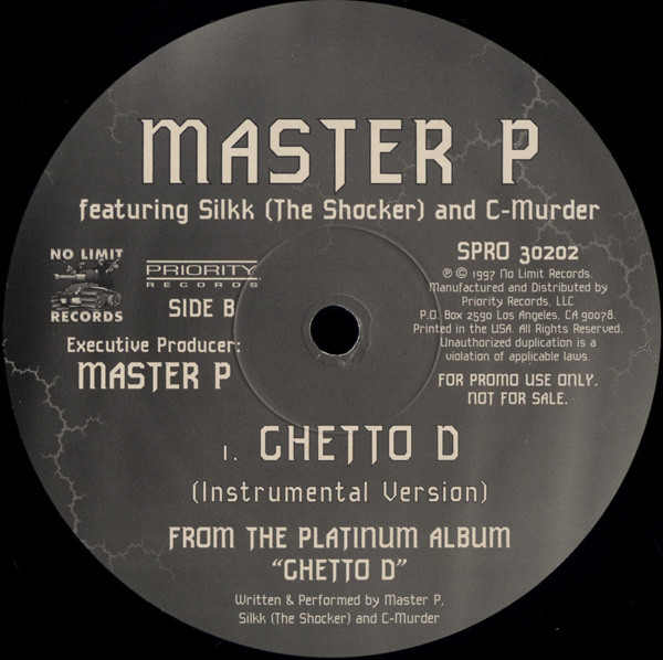 Master P - Ghetto D | No Limit Records (SPRO 30202) - 2