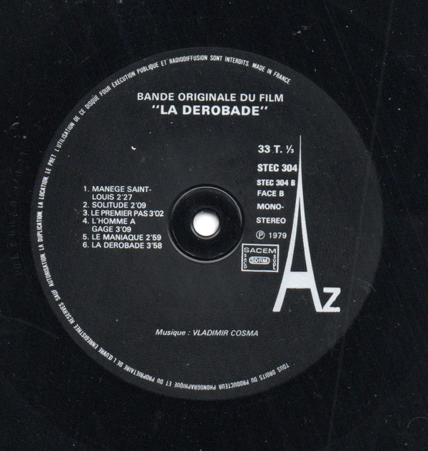 Vladimir Cosma - La Dérobade | Disc'Az (STEC 304) - 3