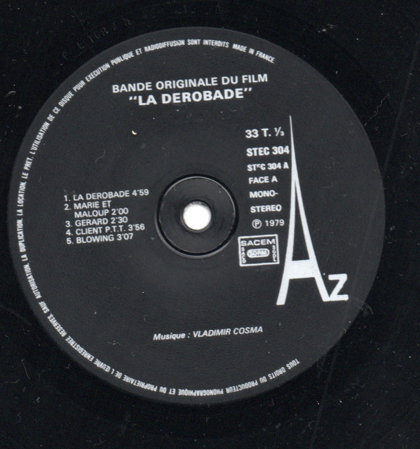 Vladimir Cosma - La Dérobade | Disc'Az (STEC 304) - 4