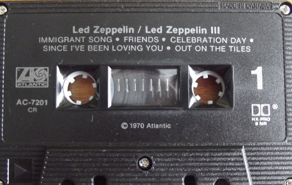 Led Zeppelin - Led Zeppelin III [Cassette] | Atlantic (AC 7201) - 4
