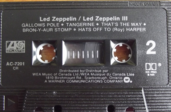 Led Zeppelin - Led Zeppelin III [Cassette] | Atlantic (AC 7201) - 5