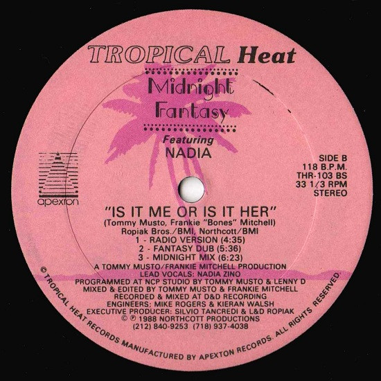 Midnight Fantasy Featuring Nadia Zino - Is It Me Or Is It Her? | Tropical Heat (THR-103) - 4
