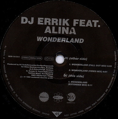 DJ Errik - Wonderland | Ultrahard (0630-10124-0) - 3